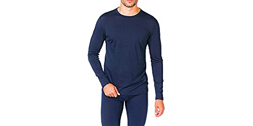 tex leaves Camiseta Interior Térmica para Hombre - Colores básicos a Elegir (Negro, M)