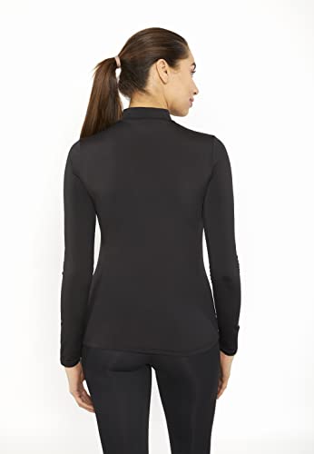 tex leaves Camiseta Interior Térmica para Mujer - Cuello Alto - Colores a Elegir (Negro, XL)