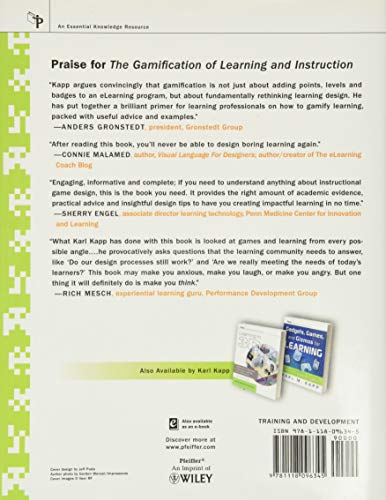The Gamification of Learning and Instruction: Game–based Methods and Strategies for Training and Education