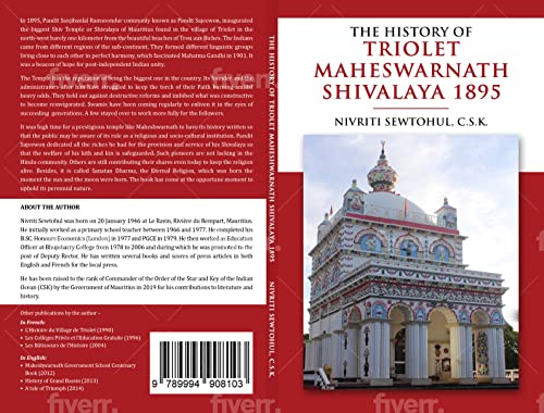THE HISTORY OF TRIOLET MAHESHWARNATH SHIVALAYA 1895 (English Edition)