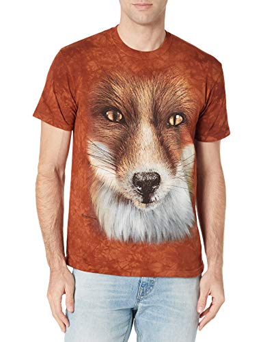 The Mountain Big Face Fox tee Camiseta, Rust, 5XL Unisex Adulto