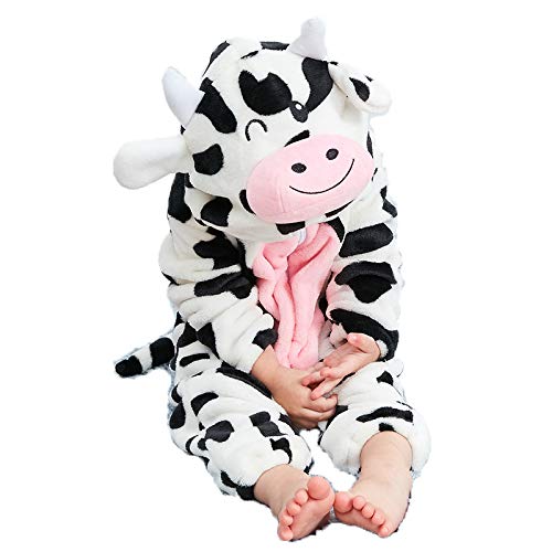 TMOYJPX Disfraces Bebe Animales para Niños Niñas 0-3 años, Disfraz bebe Halloween Mameluco Mono Pelele Pijama Ropa Bebe Recien Nacido 0-24 meses (Vacas, 2-2.5 años)