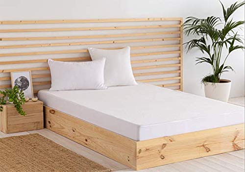 Todocama - Protector de colchón/Cubre colchón Ajustable, de Rizo, Impermeable y Transpirable. (Todas Las Medidas Disponibles). (Cama 120 x 190/200 cm)