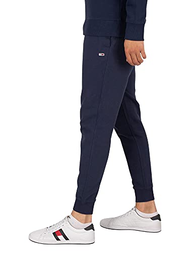 Tommy Jeans TJM Slim Fleece Sweatpant, Pantalones Deportivos para Hombre, Azul (Twilight Navy), S