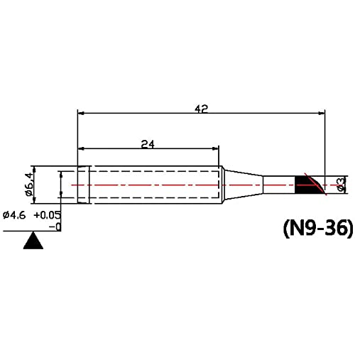 TOOLCRAFT N9-36 Lötspitze abgeschrägt 45° Spitzen-Size 3mm Spitzen-Länge 42mm Inhalt