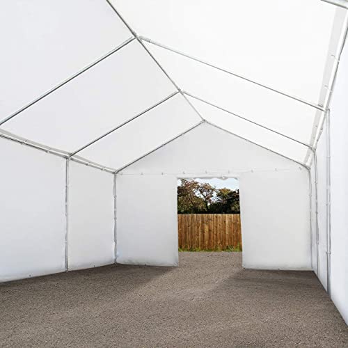 TOOLPORT Carpa de almacén 4x6m Carpa de pastoreo con Aprox. 500g/m² de Lona PVC Impermeable Verde Oscuro