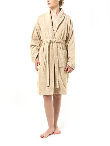 Top Towels - Albornoz Unisex - Albornoz de Ducha para Hombre o Mujer - 100% Algodón-  500g/m2 - Albornoz de Rizo, Camel, XL (1450054)