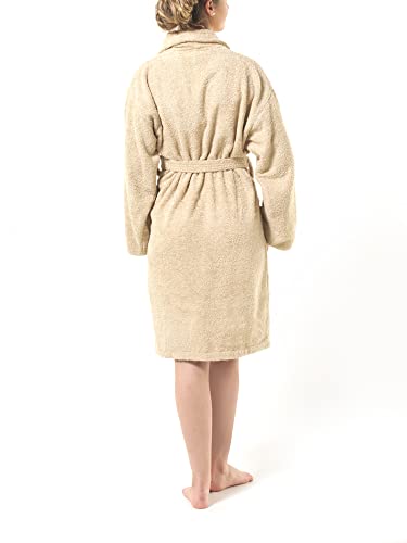 Top Towels - Albornoz Unisex - Albornoz de Ducha para Hombre o Mujer - 100% Algodón-  500g/m2 - Albornoz de Rizo, Camel, XL (1450054)