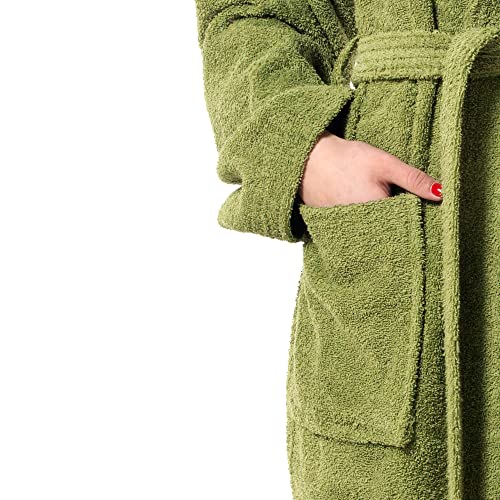 Top Towels - Albornoz Unisex - Albornoz de Ducha para Hombre o Mujer - 100% Algodón-  500g/m2 - Albornoz de Rizo, Hoja, XL (1450334)