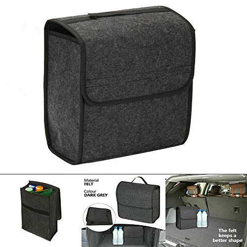 TOTMOX Organizador plegable multiusos del almacenamiento del maletero del coche, con la tapa de la caja de almacenamiento del coche