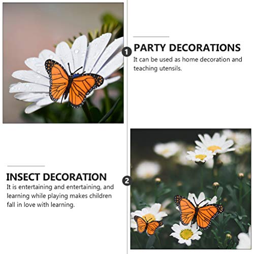 TOYANDONA 4 Figuras de Mariposas, Ciclo de Vida de Juguetes de Mariposas Orugas a Mariposas Figuras de Plástico Insectos para Niños Proyecto Escolar Educativo