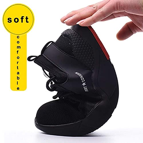 tqgold Zapatos de Seguridad para Hombre Mujer S3 Zapatillas de Verano Zapatos de Trabajo con Punta de Acero(Negro,Tamaño 42)