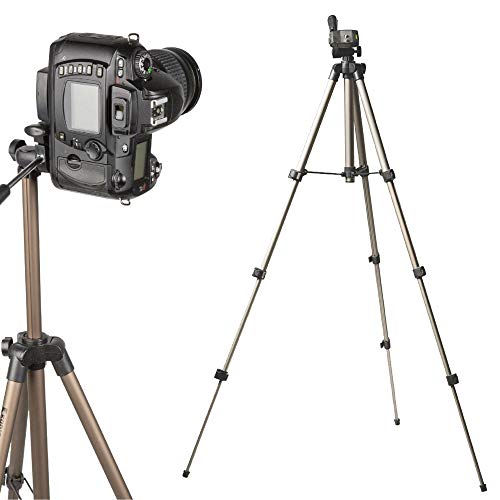 TronicXL Trípode universal para cámara de 105 cm + funda con nivel de burbuja compacto, compatible con Canon Fuji, Nikon, Samsung, Rollei, Sony Canyon