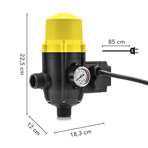 TROTEC Presostato electrónico TDP DSP Para el control de bombas de jardín y agua de 1 fase Interruptor de presión automático monitor de flujo