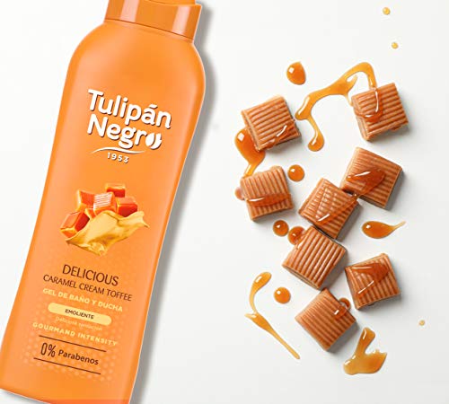 Tulipán Negro Gel de Baño Caramelo, Naranja, 720 Mililitros