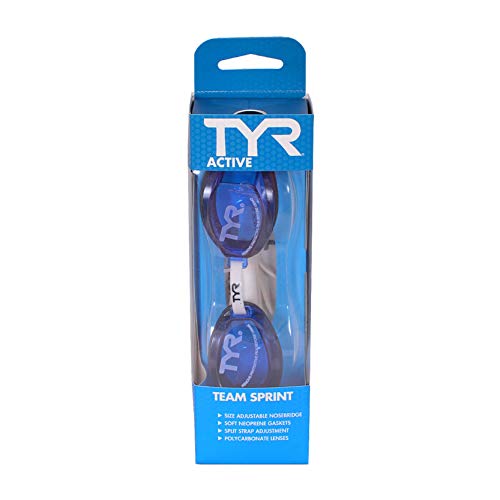 TYR Team Sprint Rendimiento Gafas, Azul