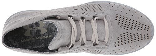 Under Armour Women's Street Precision Mid Lux Sneaker, Steel (035)/Overcast Gray, 11