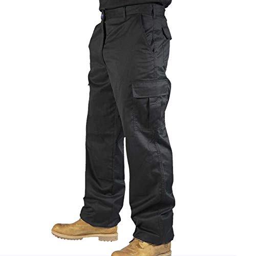 Uneek clothing Cargo Combat - Pantalón de Trabajo para Hombre, Talla 71,1 cm - 132,1 cm, Color Negro, 42