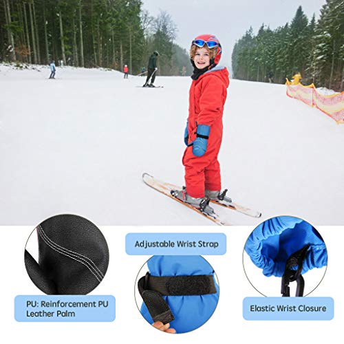 Unigear Guantes de Esquí Manopla Snowboard para Niños Impermeable Calientes Térmicos Nieve Anti-Viento Guantes para Esquiar Deportes Invierno