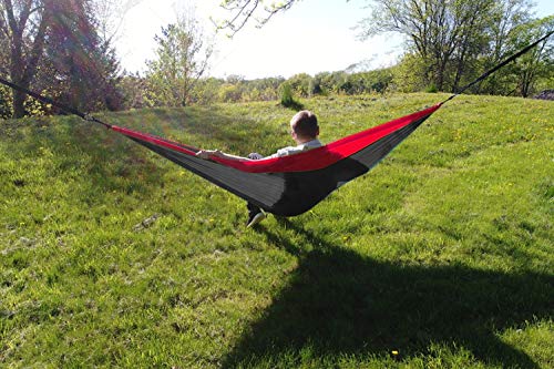Unigear Hamaca para Acampar 320 x 200 cm para 2 Personas, Hamaca Aoble Portátil Ligera de Nylon Paracaídas con Correas para Mochilero, Camping, Viajes, Playa, Jardín