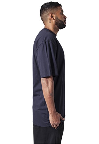 Urban Classics Camiseta básica de Manga Corta de Hombre, Cuello Redondo Normal, de algodón Grueso, Largo Oversize, Color: Azul Marino, Talla: 6XL