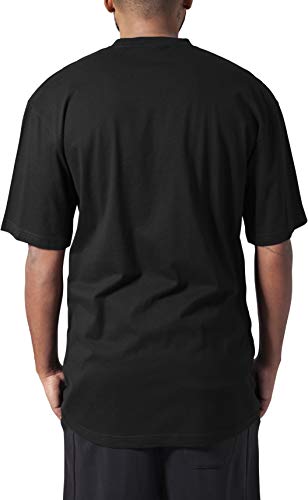 Urban Classics Camiseta básica de Manga Corta de Hombre, Cuello Redondo Normal, de algodón Grueso, Largo Oversize, Color: Negro, Talla: L