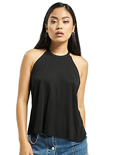 Urban Classics Camiseta de Tirantes con sujeción al Cuello Top, Negro (Black 00007), XXL para Mujer