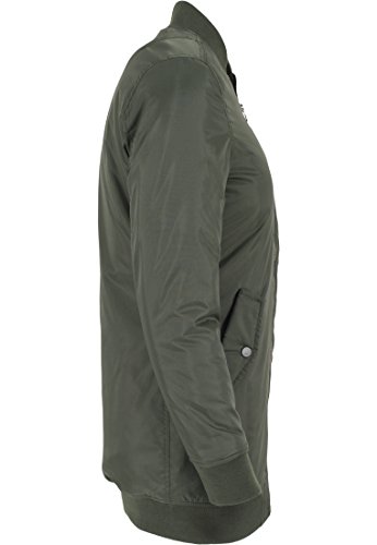 Urban Classics Jacke Long Bomber Jacket Chaqueta, Verde (Olive), X-Small (Talla del Fabricante: X-Small) para Mujer