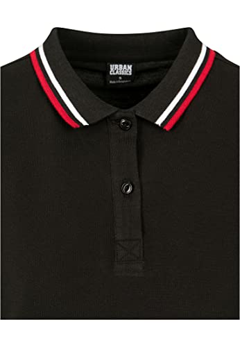 Urban Classics Ladies Polo Dress Vestido, Negro (Black 00007), 40 (Talla del Fabricante: Medium) para Mujer