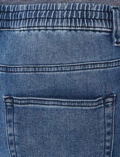 Urban Classics Pantalones Vaqueros de Punto Deportivos, Azul (Blue Washed 799), L para Hombre