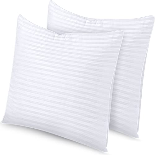 Utopia Bedding Premium Almohada, 80 x 80 cm,Almohadas de Cama de Felpa Almohadas de Mezcla de algodón para Dormir (Blanco, Paquete de 2)