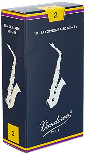 Vandoren SR212 - Caja de 10 cañas tradicional n.2 para saxofón alto