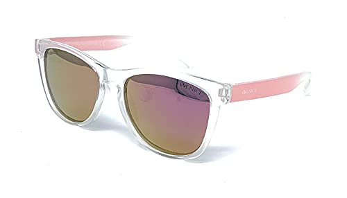 VENICE EYEWEAR OCCHIALI | Gafas de sol Polarizadas para niño (Rosa-Transparente) | Gafas sol niña polarizadas