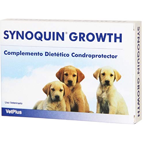 VetPlus Synoquin Growth Envase con 60 Comprimidos de Suplemento Nutricional para Perros