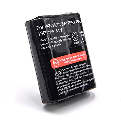 vhbw Batería Recargable Compatible con Motorola Talkabout FV500, T4800, T4900, T5000, T5022, T5025, T5100, T5200, T5300 Radio (1300 mAh, 3,6 V, NiMH)