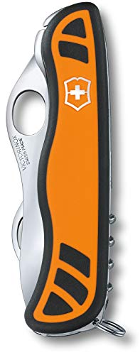 Victorinox Navaja Suiza Grande Hunter XS Grip (5 funciones, hoja grande, gutting blade, anilla, sacacorchos) 111 mm, naranja/negro