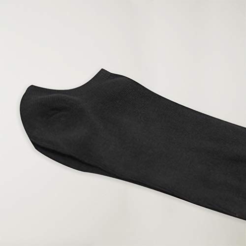VIENTO Basics Pack 5 Pares de Calcetines Tobilleros para Hombre (Negro, 40-46)