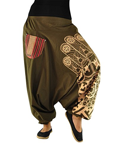 virblatt Pantalones Bombacho Mujer Yoga cagados como pantalón Chandal árabe - Entspannt brsm