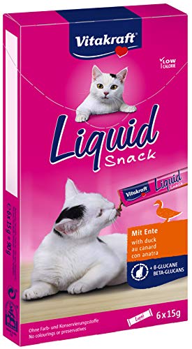 Vitakraft - Liquid Snack Snack líquido para Gatos, 6 x15 g
