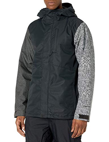 Volcom mens 17Fourty Insulated Snowboard Jacket, BLACK CHECK, M