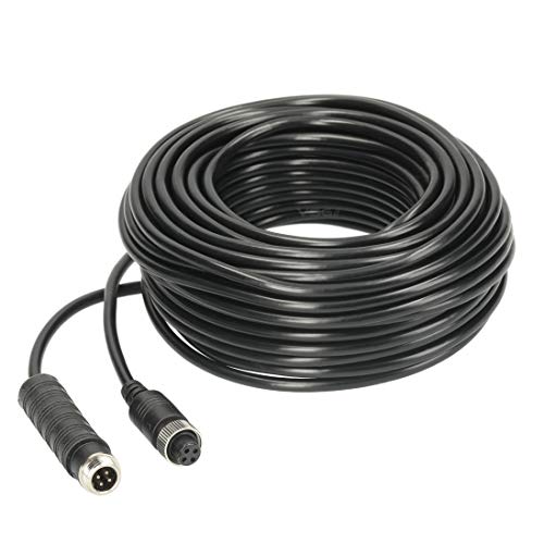 VSG24 29123 – Cable Extensión Sistemas de Reversa, Camión, Furgoneta, Autocaravana, Cable Cámara 4 Pin, Resistente al Agua IP67, 12 y 24 V - 15 m