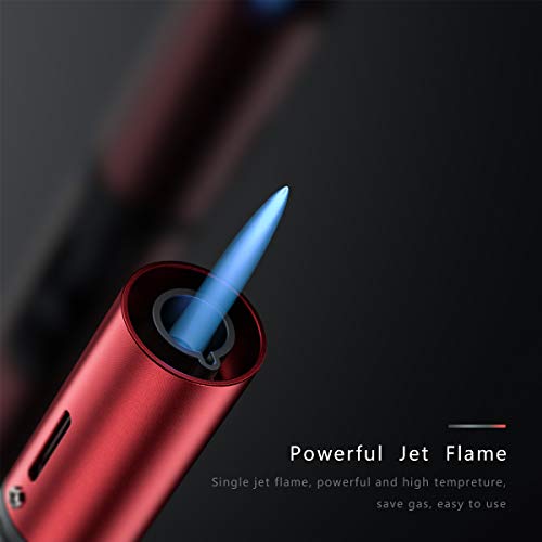 VVAY Jet Flame Torch encendedor de encendido de gas butano recargable, encendedor de largo alcance para velas, barbacoa, estufa, cocina de cocina, fogones (se venden sin gas)