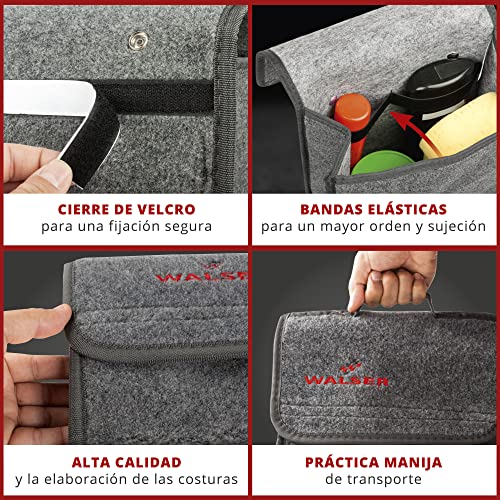 WALSER Bolsa de maletero, Bolsa de herramientas tamaño S, organizador de maletero de fieltro de aguja, bolsa de herramientas de maletero 29x28x13 cm