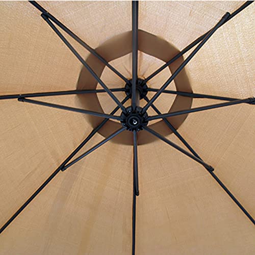 WERTSWF - Toldo de repuesto para sombrilla de 3 m, cubierta de tela para parasol en voladizo con 8 varillas