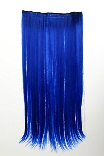 WIG ME UP- Extensión de pelo amplia de 5 clips pelo liso color azul neón YZF-3177-TF2517