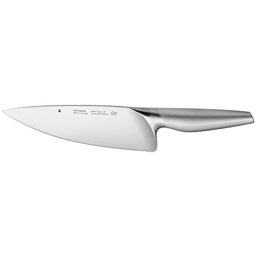 WMF Chef's Edition - Juego de cuchillos (2 piezas, acero especial, 1 cuchillo forjado, 1 afilador, caja de madera, cuchillo de cocina)