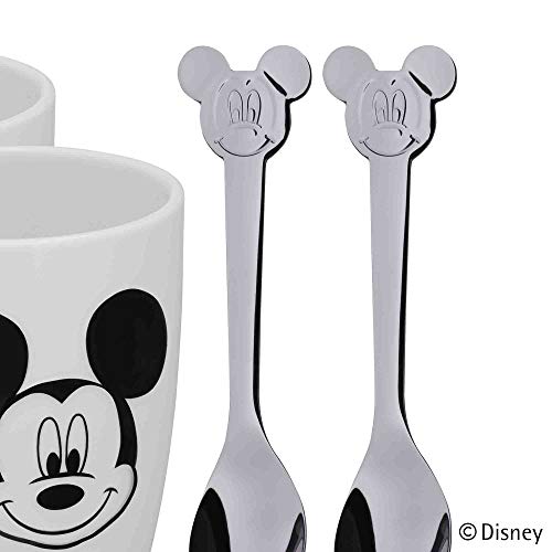 WMF Children's Disney Mickey Mouse Anniversary Cups Set S, Silver, 7 cm, 4 Units