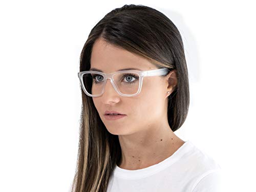 X-LAB Monturas de gafas mod. Devon2, lentes de bloque azul, gafas de sol unisex (Transparente)