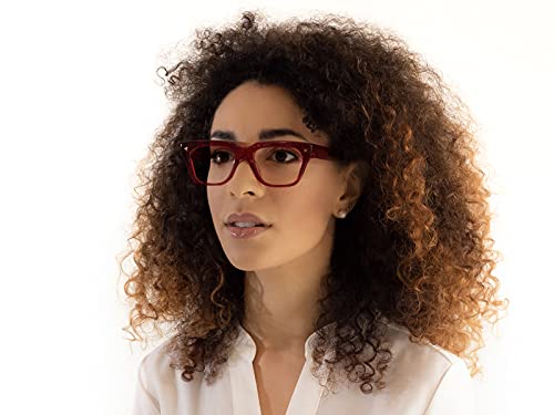X-LAB Monturas de gafas mod. FIJI, lentes antirreflejos, gafas unisex (Borgoña)