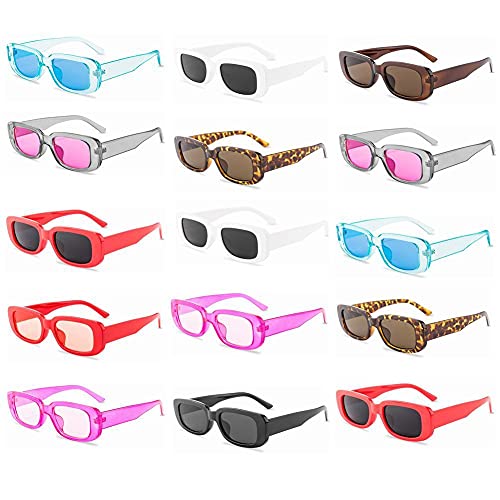 XCSM Gafas de Sol rectangulares para Mujeres, Hombres, Moda, Gafas de Sol cuadradas Vintage, protección UV400, Gafas Retro, Gafas de Playa para Exteriores